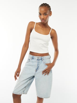Bermuda in jeans con 5 tasche