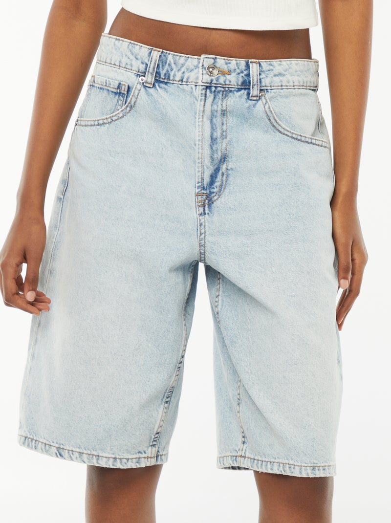 Bermuda in jeans con 5 tasche Blu - Kiabi
