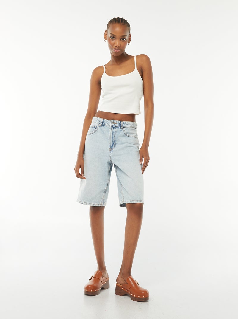 Bermuda in jeans con 5 tasche Blu - Kiabi