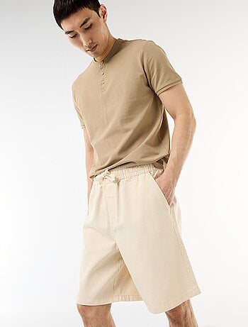 Bermuda in jeans con elastico in vita