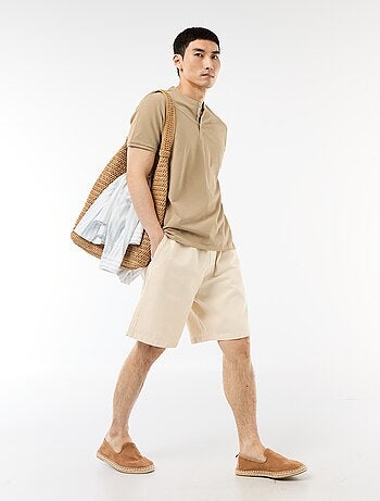 Bermuda in jeans con elastico in vita