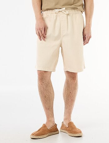 Bermuda in jeans con elastico in vita