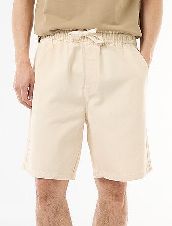Bermuda in jeans con elastico in vita