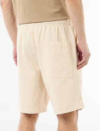 Bermuda in jeans con elastico in vita