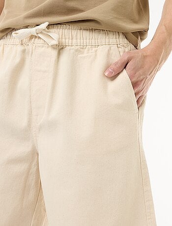 Bermuda in jeans con elastico in vita