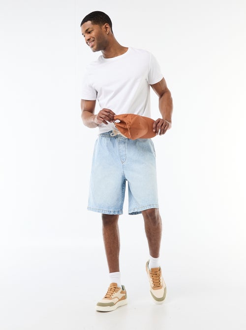 Bermuda in jeans con elastico in vita - Kiabi