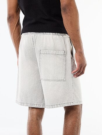 Bermuda in jeans con elastico in vita