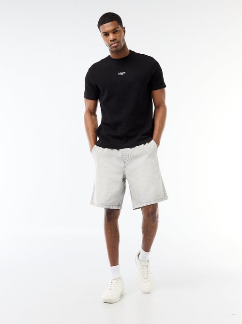 Bermuda in jeans con elastico in vita - Kiabi