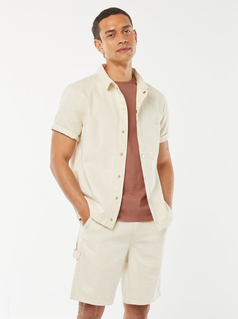 Bermuda in jeans con tasche Bianco - Kiabi