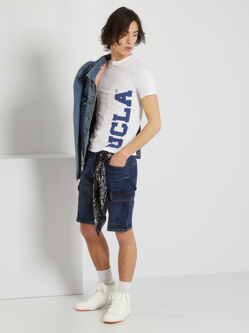 Bermuda in jeans con tasche cargo BLU - Kiabi