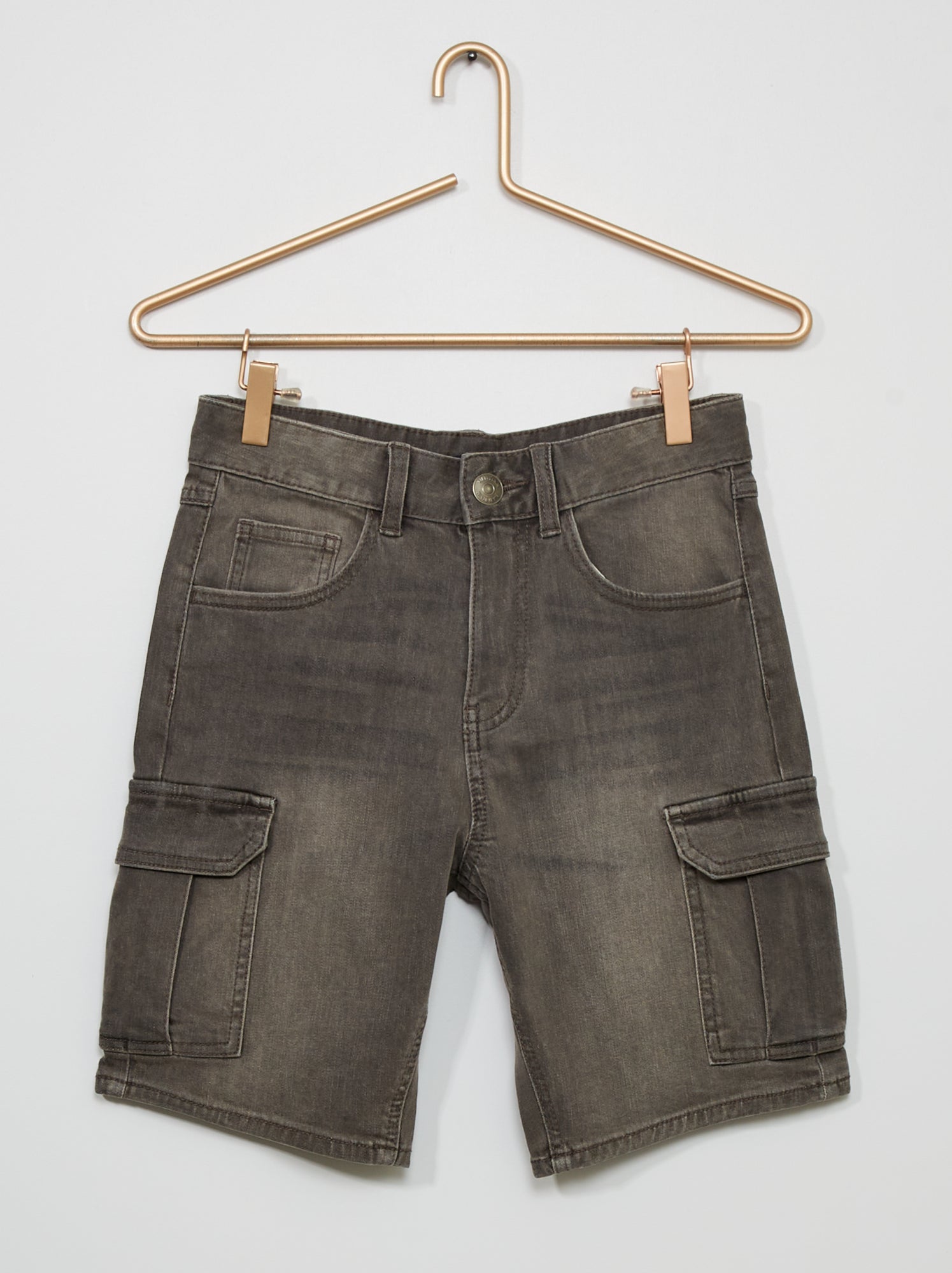 Bermuda Jeans Uomo RED BRIDGE Effetto Used - 5 Tasche, Cotone Elastico, Taglio Ampio