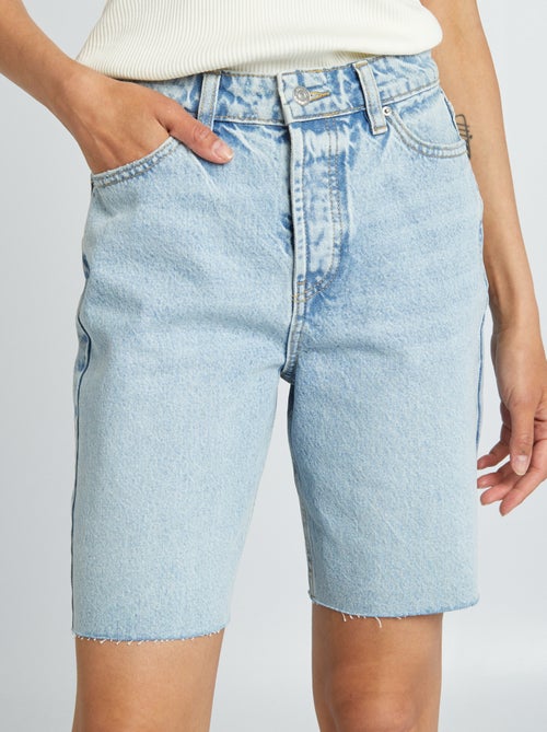 Bermuda in jeans con vita alta - Kiabi