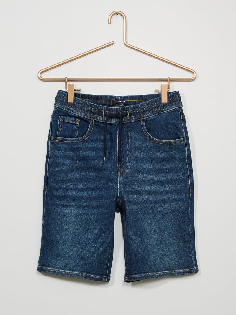 Bermuda in jeans con vita elasticizzata BLU - Kiabi