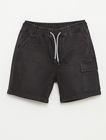 Bermuda in jeans con vita elasticizzata
