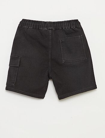 Bermuda in jeans con vita elasticizzata