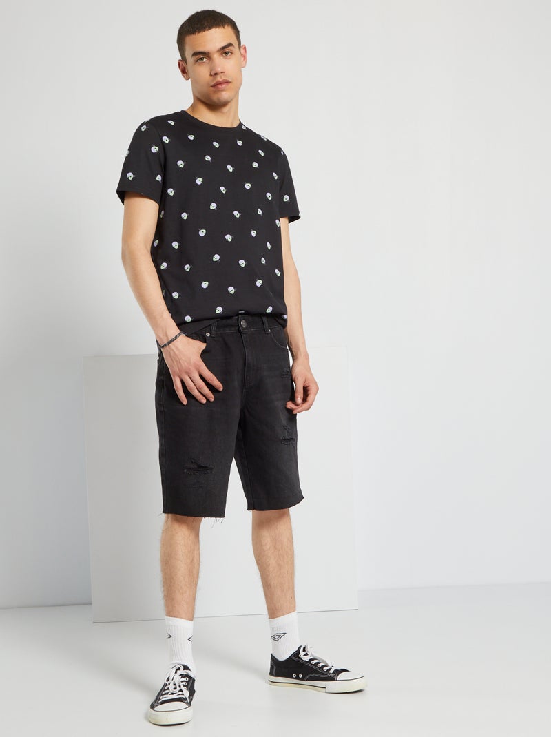 Bermuda in jeans NERO - Kiabi