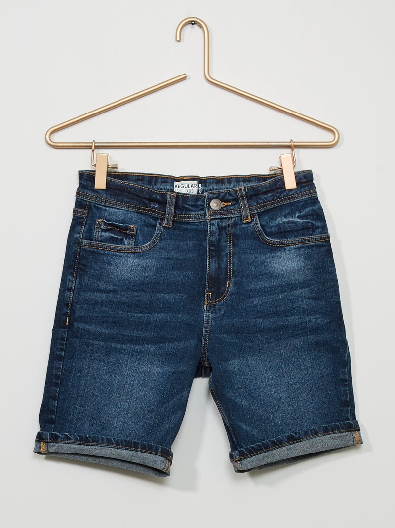 Bermuda in jeans regular fit BLU - Kiabi