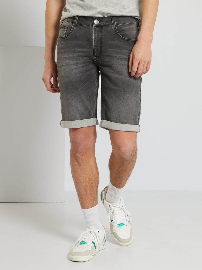 Bermuda in jeans stretch GRIGIO - Kiabi