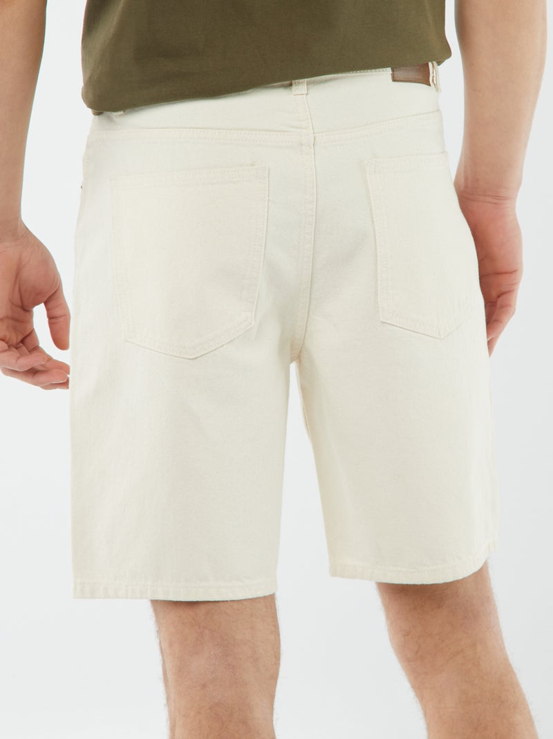 Bermuda in jeans taglio pinocchietto BIANCO - Kiabi