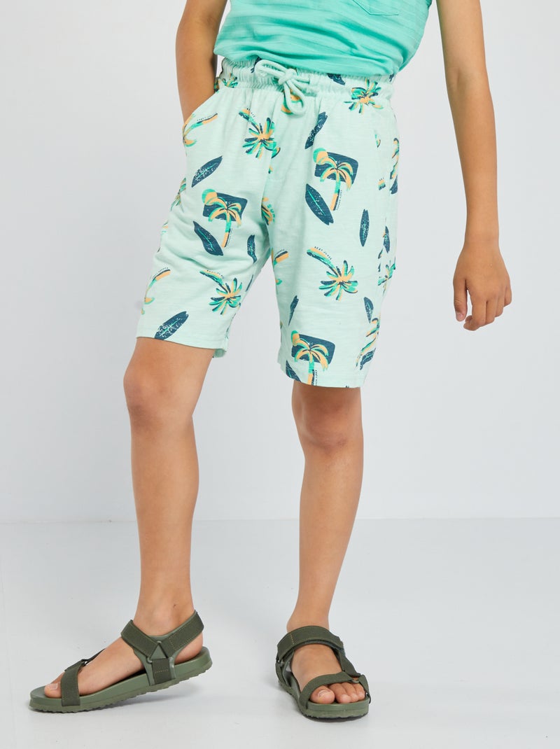 Bermuda in jersey stampati VERDE - Kiabi