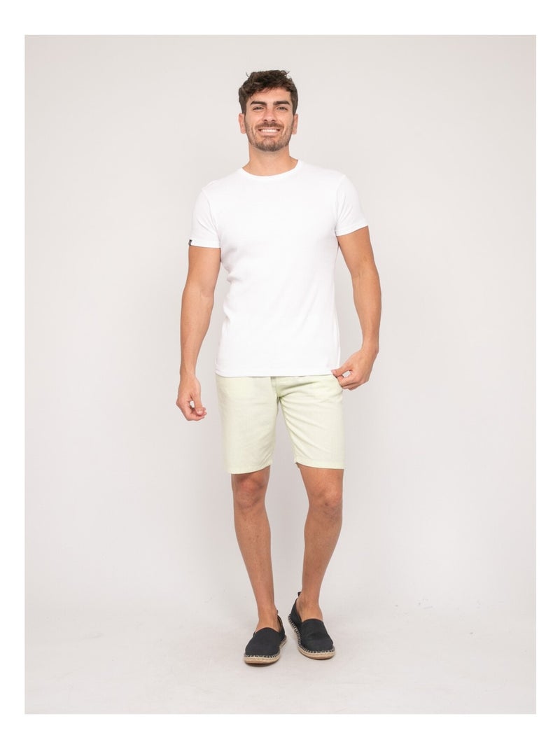 Bermuda in lino BAYPLUM Verde chiaro - Kiabi