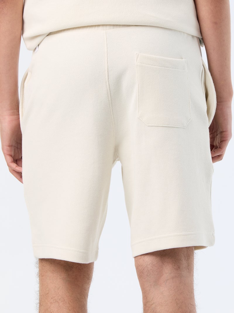 Bermuda in maglia pesante Beige - Kiabi