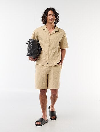 Bermuda in maglia pesante tinta unita