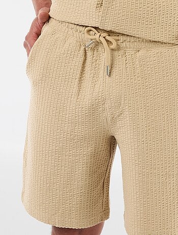 Bermuda in maglia pesante tinta unita