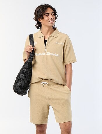 Bermuda in maglia pesante tinta unita