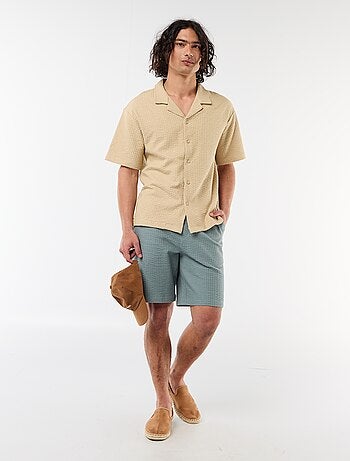 Bermuda in maglia pesante tinta unita