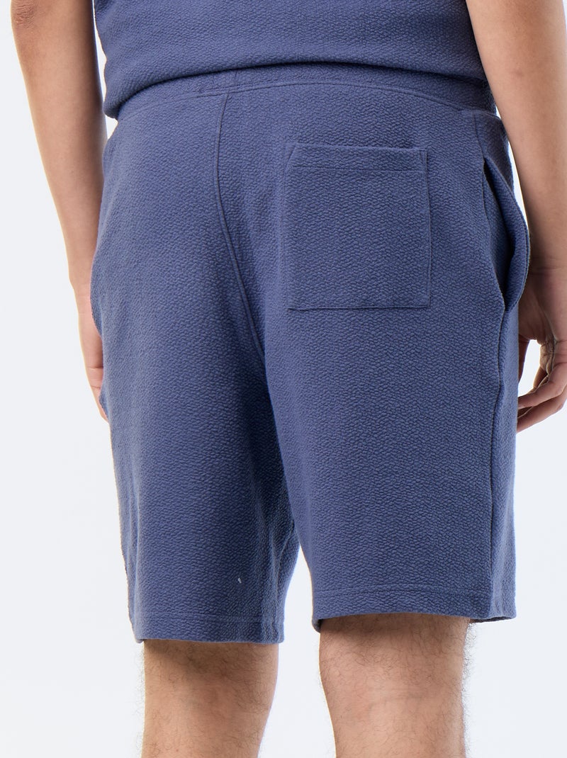 Bermuda in maglia pesante tinta unita Blu - Kiabi