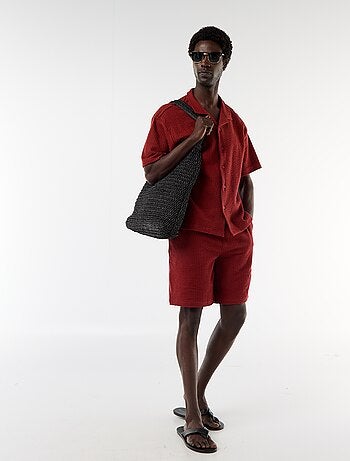 Bermuda in maglia pesante tinta unita