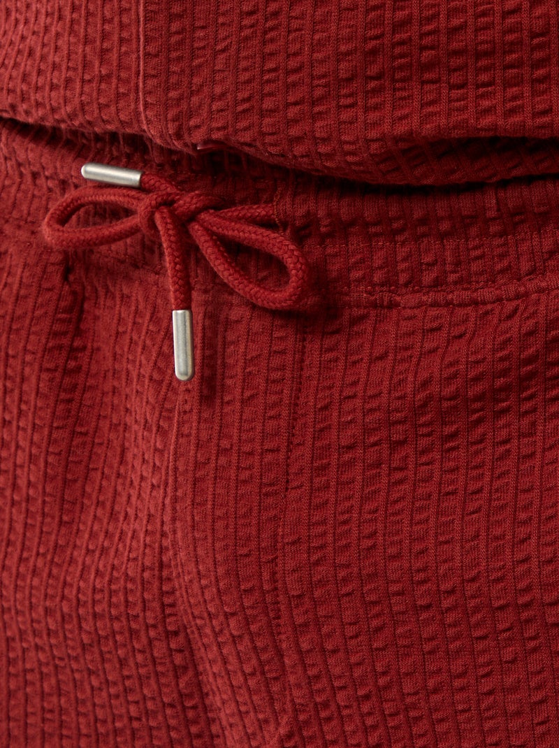 Bermuda in maglia pesante tinta unita Rosso - Kiabi