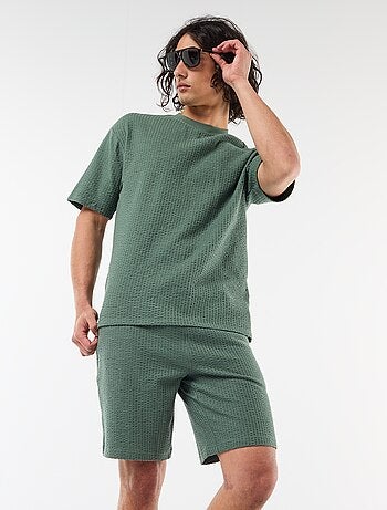 Bermuda in maglia pesante tinta unita