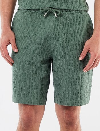 Bermuda in maglia pesante tinta unita