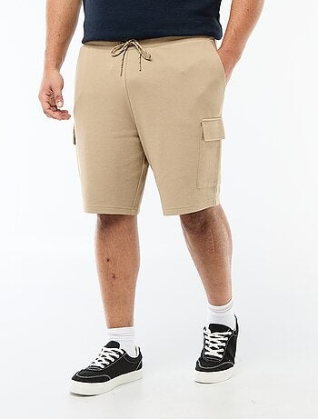 Bermuda in maglia piqué con tasche a patta