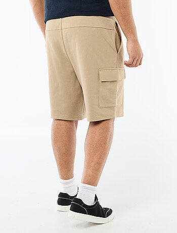 Bermuda in maglia piqué con tasche a patta