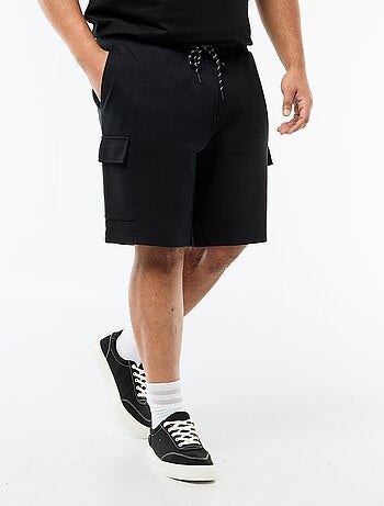 Bermuda in maglia piqué con tasche a patta