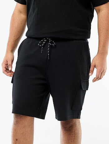 Bermuda in maglia piqué con tasche a patta