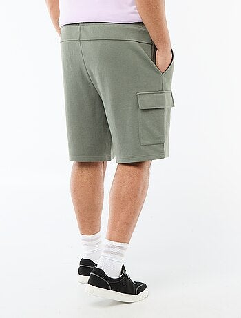 Bermuda in maglia piqué con tasche a patta