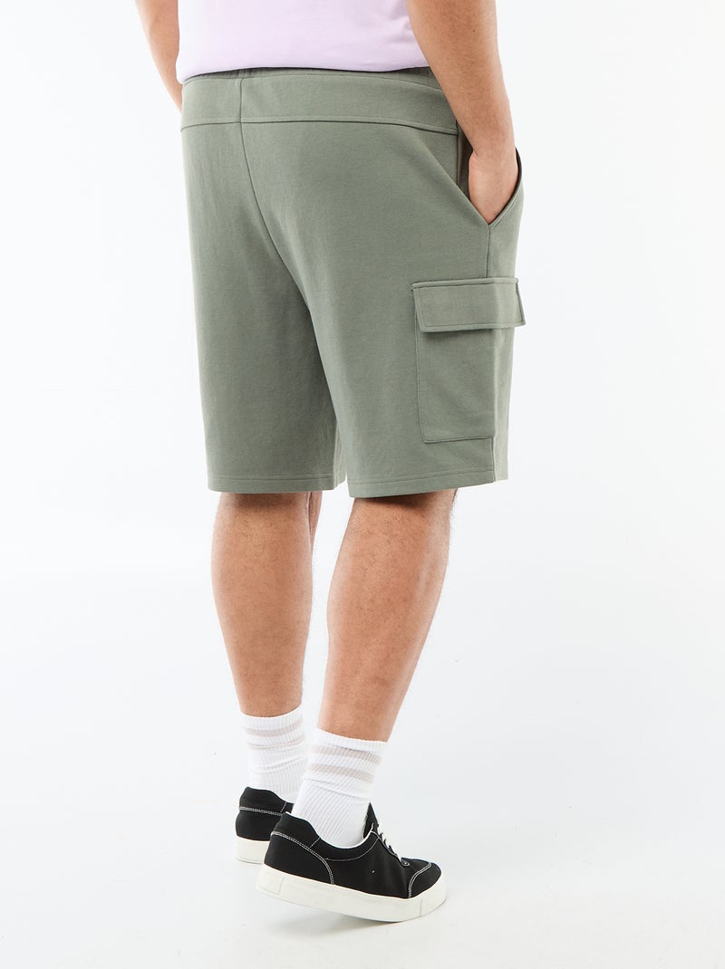 Bermuda in maglia piqué con tasche a patta Verde - Kiabi