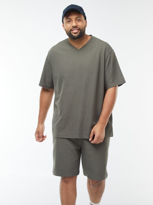 Bermuda in maglia piqué - Kiabi
