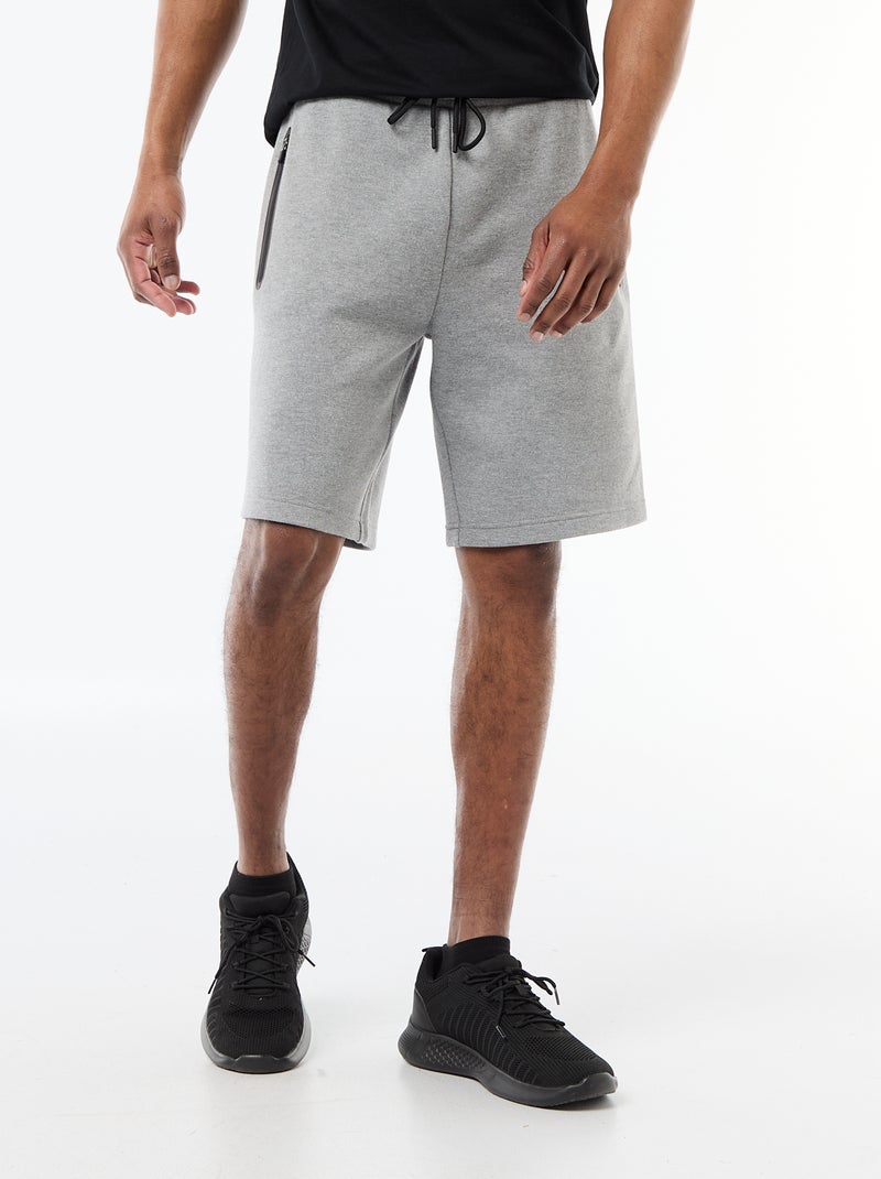 Bermuda in maglia piqué stile sportivo Grigio - Kiabi
