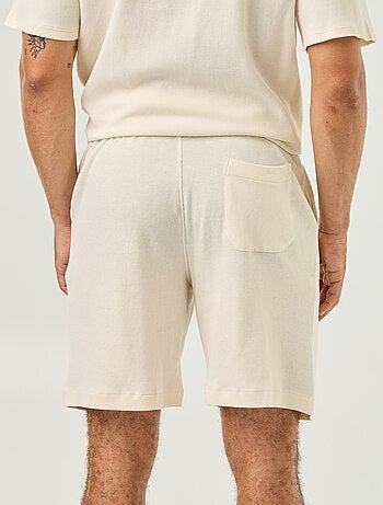 Bermuda in maglia waffle