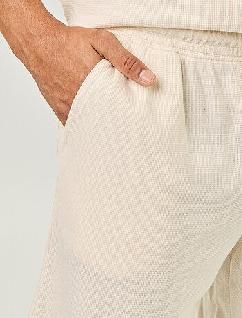 Bermuda in maglia waffle