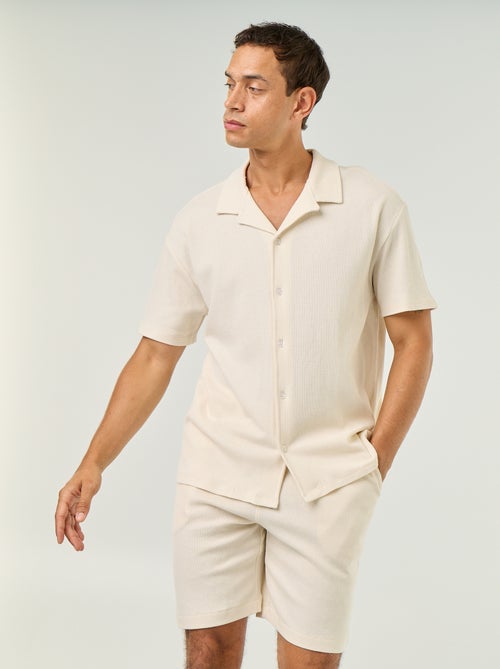 Bermuda in maglia waffle - Kiabi