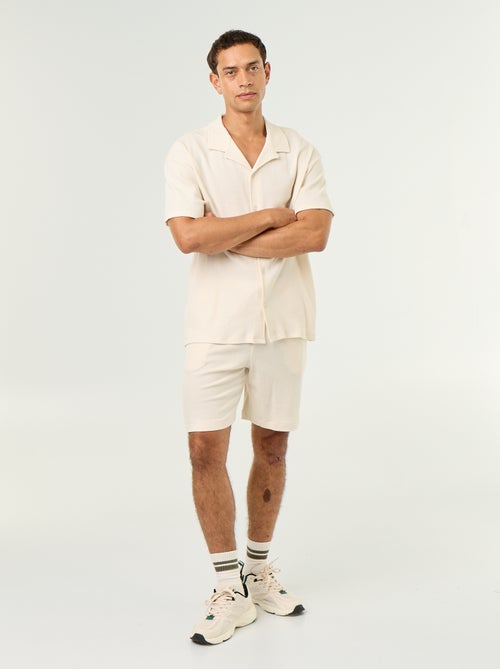 Bermuda in maglia waffle - Kiabi