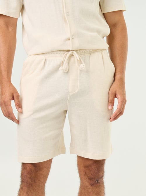 Bermuda in maglia waffle - Kiabi