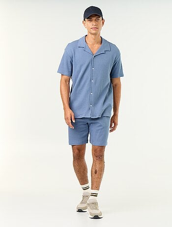 Bermuda in maglia waffle