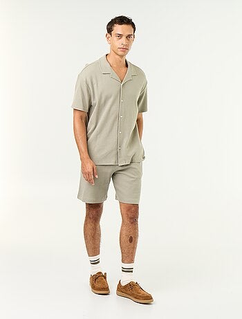 Bermuda in maglia waffle